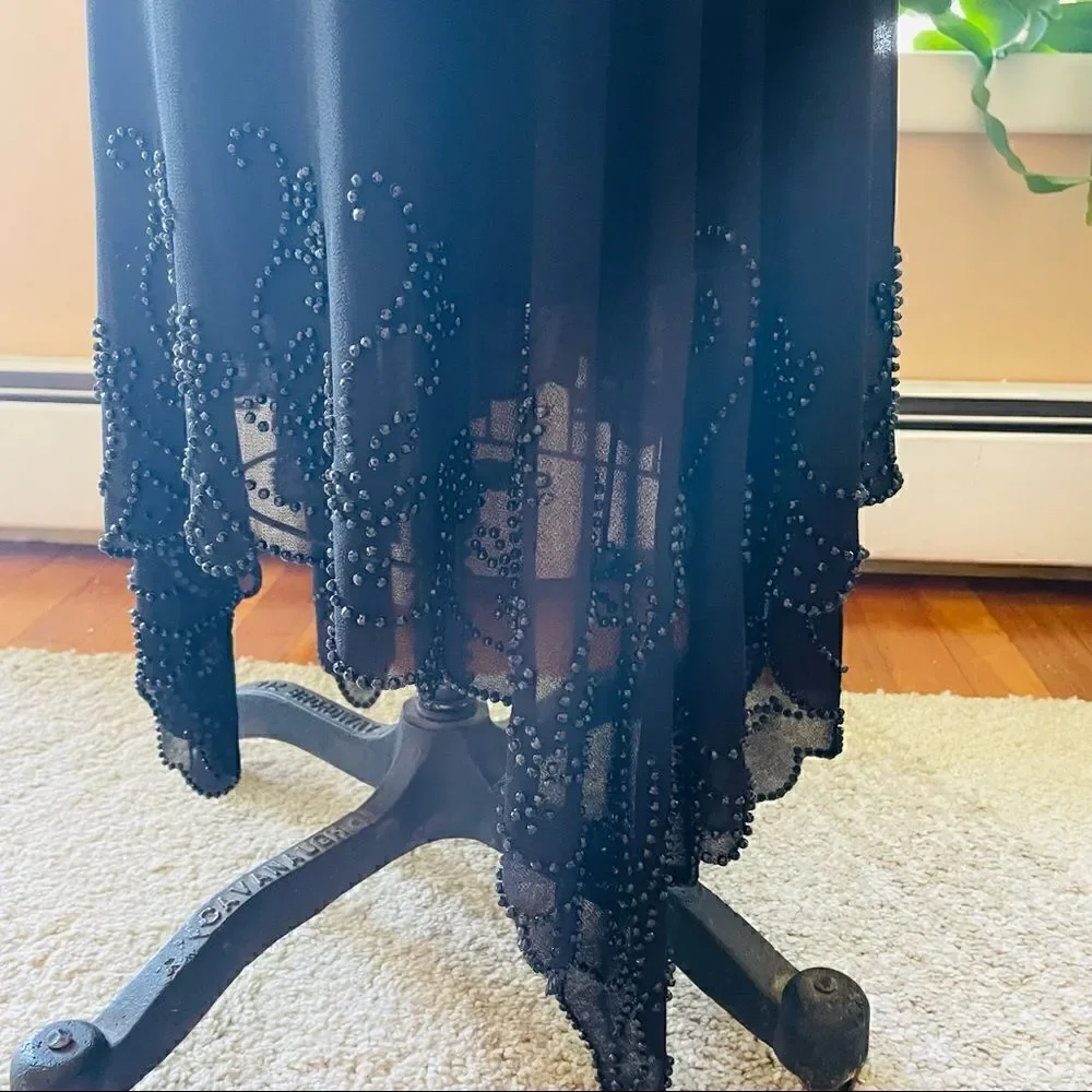 VTG | 2 piece black beaded evening wear 4-6 - Picture 10 of 12